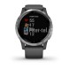 Умные часы Garmin VIVOACTIVE 4 серые с серебристым безелем