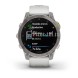 Умные часы Garmin EPIX (Gen 2) Sapphire, Титановый белый с белым ремешком