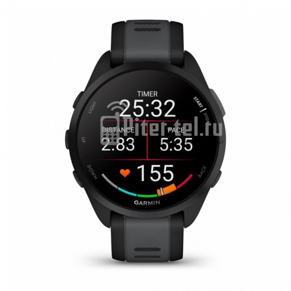 Умные часы Garmin Forerunner 165 черный с серым ремешком