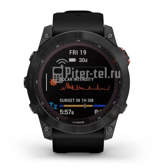 Умные часы Garmin Fenix 7X Solar, Сланцево-серый с черным ремешком