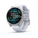 Умные часы Garmin Fenix 8 43mm Amoled Glass lens Silver с белым ремешком